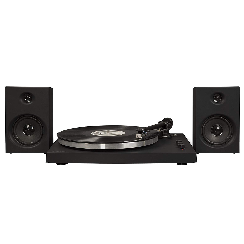 Crosley T150 Retro Platenspeler Bluetooth Zwart met Externe Luidsprekers