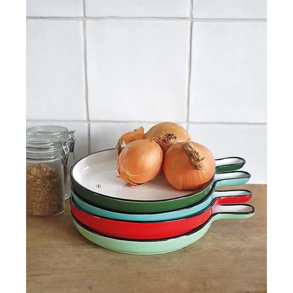 Retro serveerschaal set van 2 arctic blue