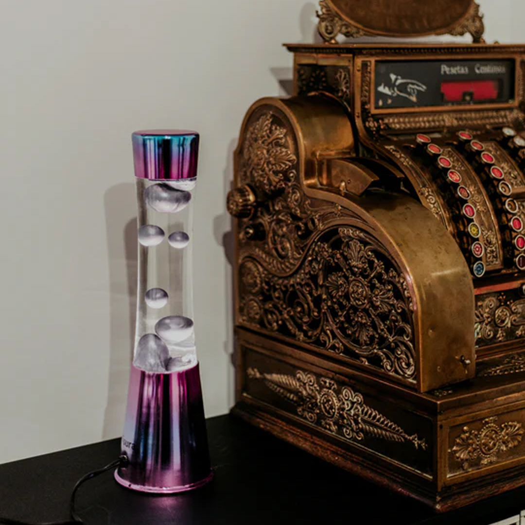Lavalamp metallic paars