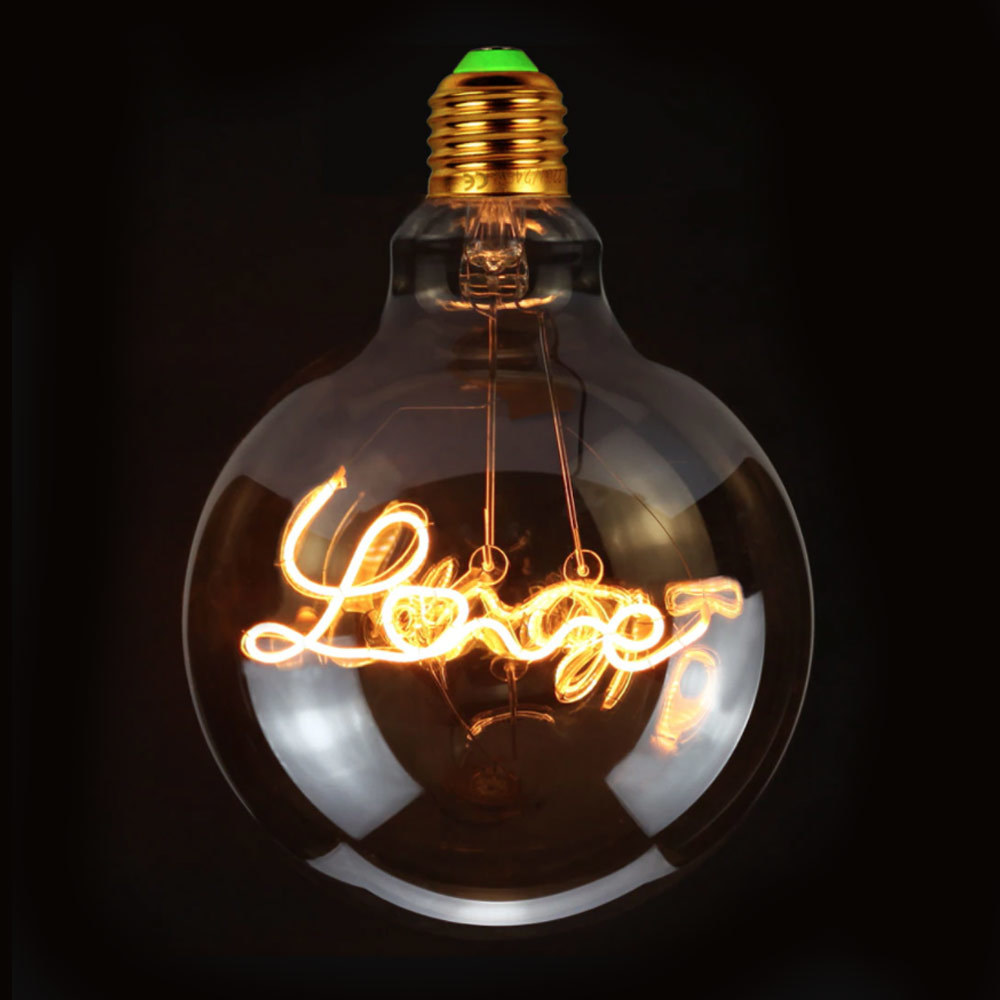 Vintage Gloeilamp | LED-Lamp Love | Grote Fitting E27 | 4W 