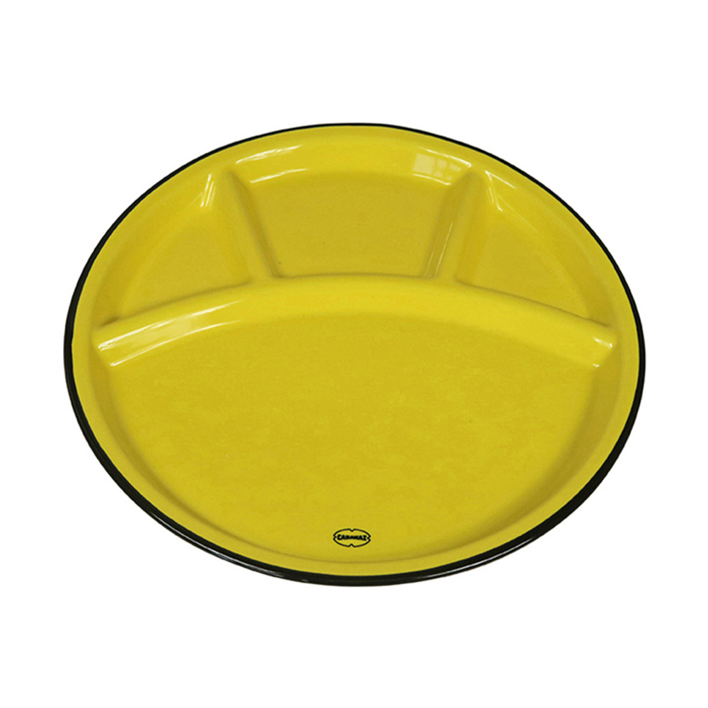 Retro fonduebord 24 cm sunny yellow