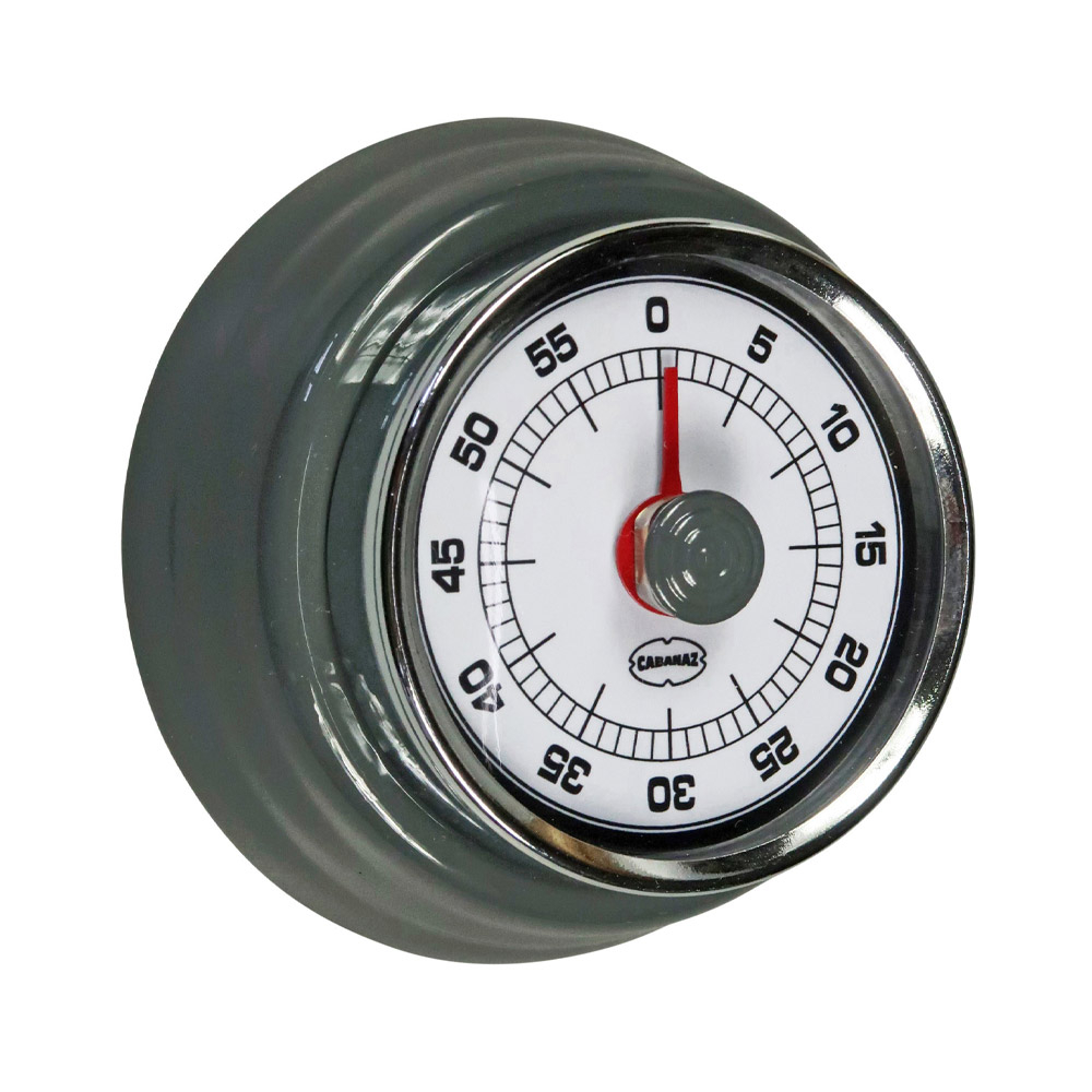 Retro kookwekker iron grey