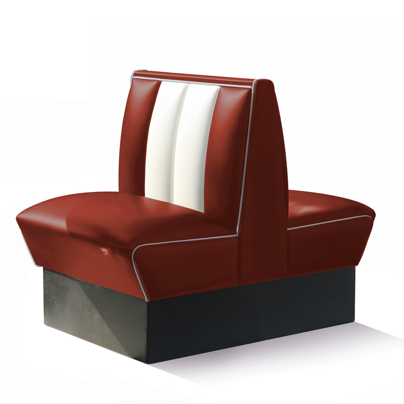 Bel Air Dinerbank Double Booth HW-70DB Ruby
