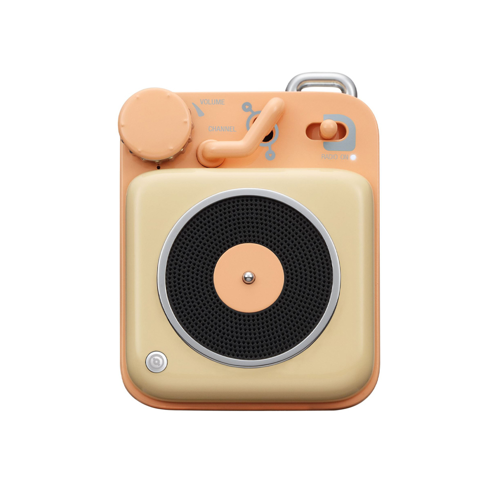 Muzen Retro Button Mini Bluetooth Speaker Peach