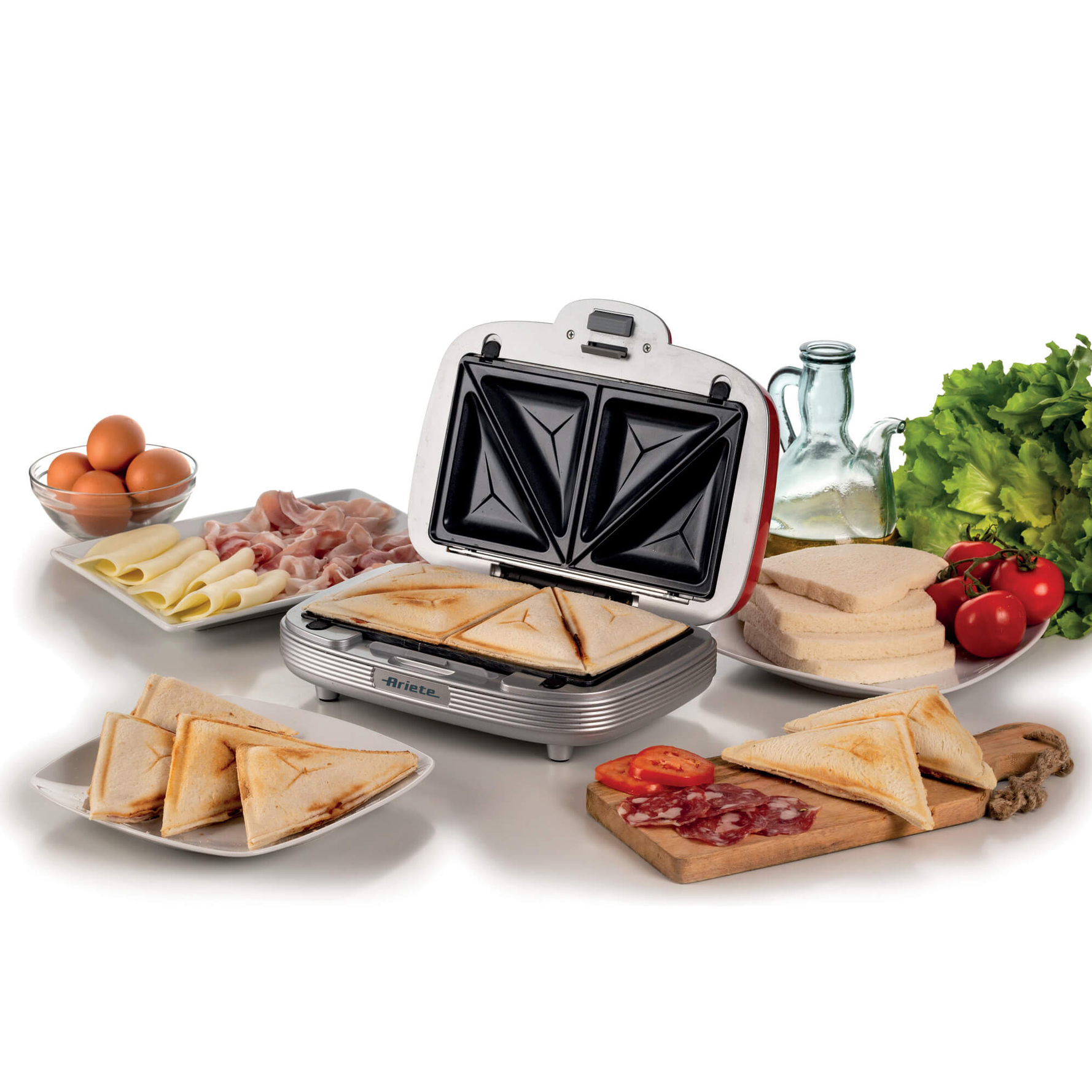 Ariete retro sandwich & cookies maker rood