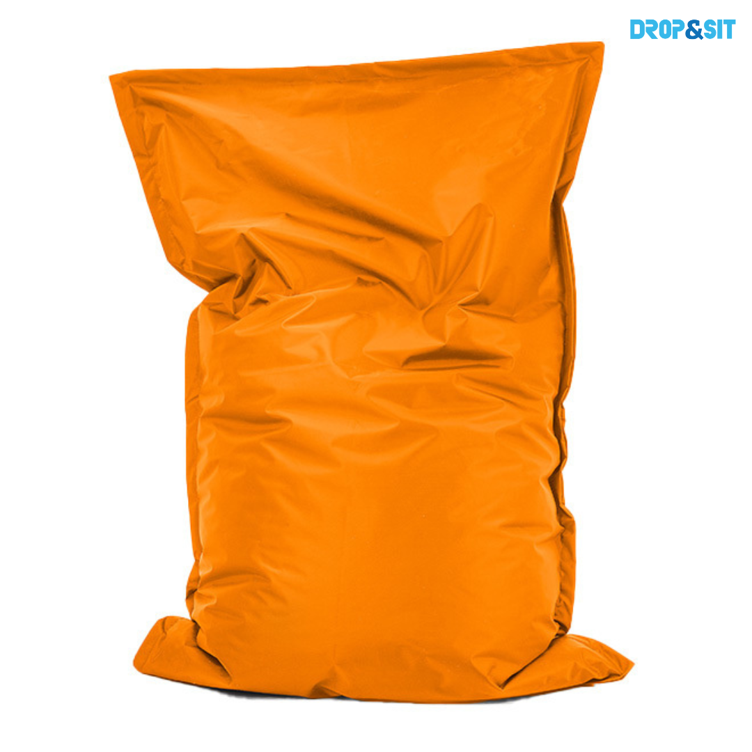 Drop & Sit zitzak, oranje, voor binnen en buiten, 100 x 150 cm