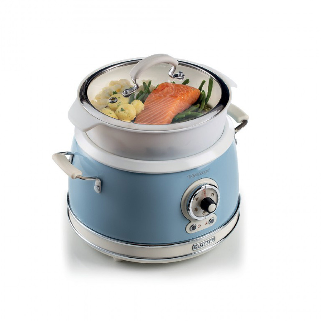 Ariete retro slowcooker & rijstkoker 1.8 liter blauw