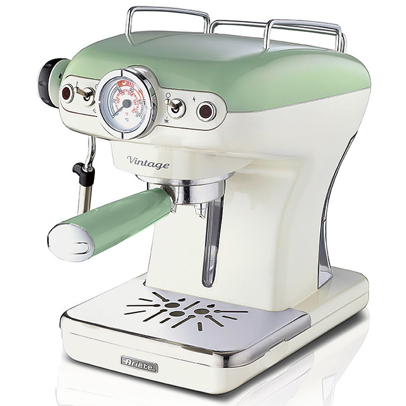 Lionel Green Street Australische persoon Gedeeltelijk Ariete Espressomachine Vintage Groen