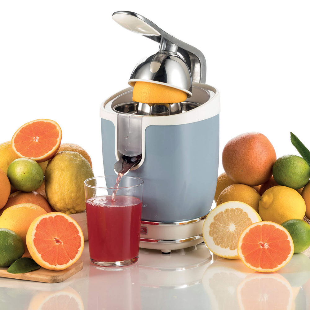 Elektrische retro citruspers blauw