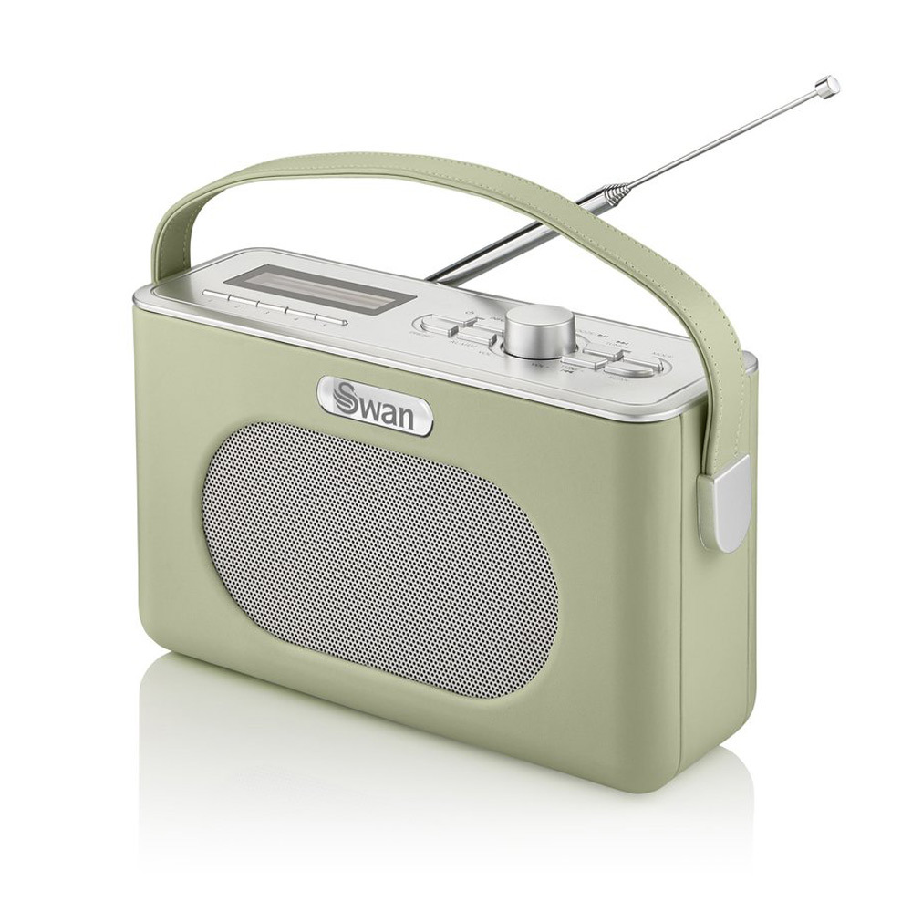 Swan Draagbare Retro Radio DAB+ Bluetooth Groen