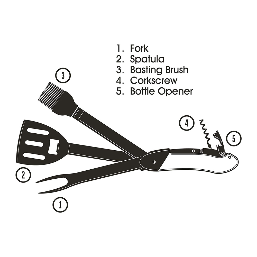Retro barbecue multi-tool 