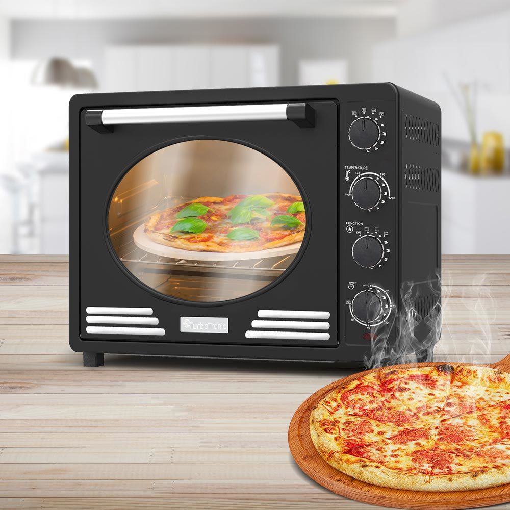 Retro mini oven 35 L zwart