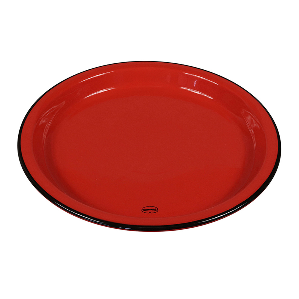 Cabanaz Retro Dinerbord 27 cm emaille geinspireerd Scarlet Red