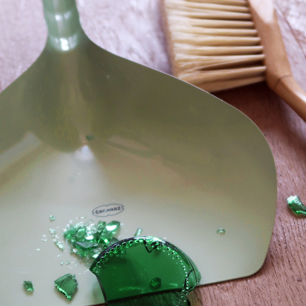 Retro stoffer en blik vintage green