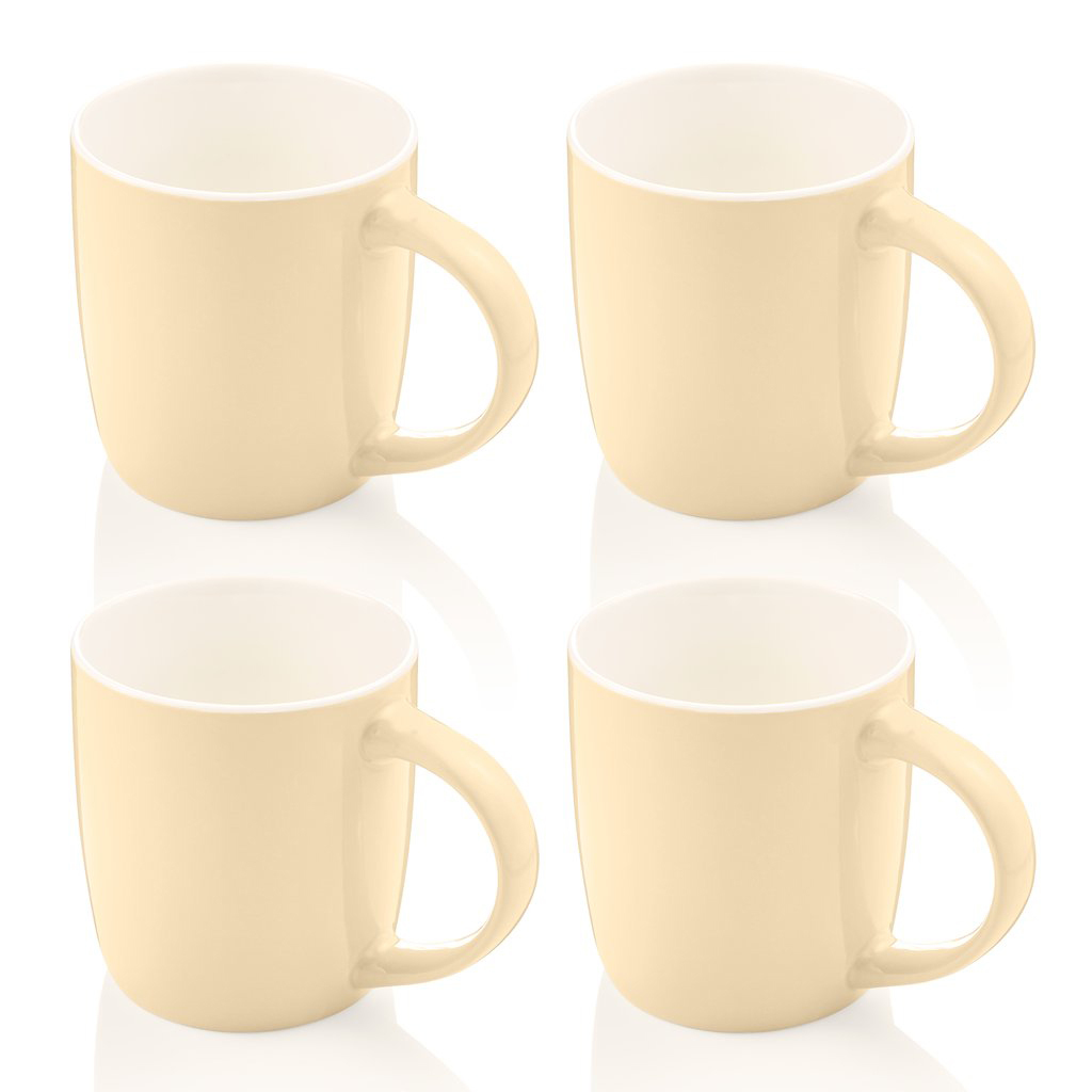 Retro mokken set van 4 creme