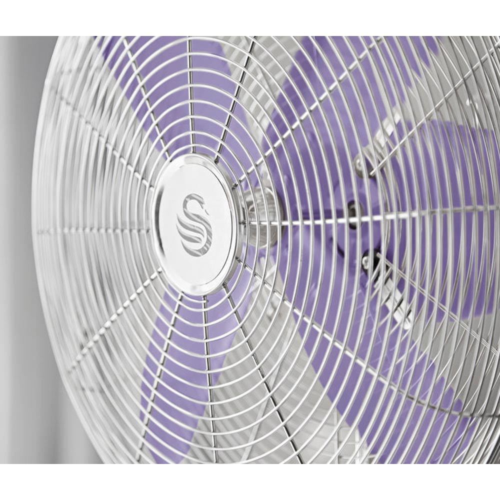 Swan 16 inch Retro Vloerventilator Paars