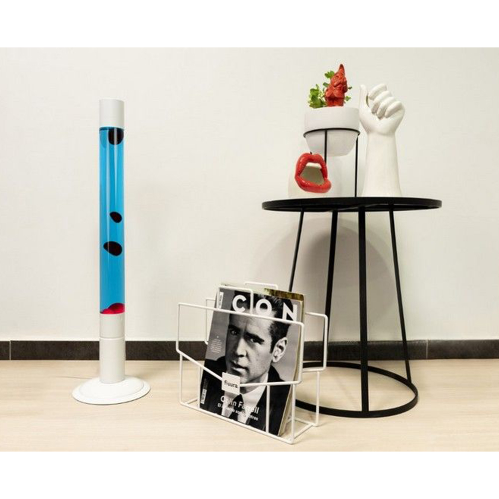 Fisura retro XXL vloer lavalamp - blauw/rood