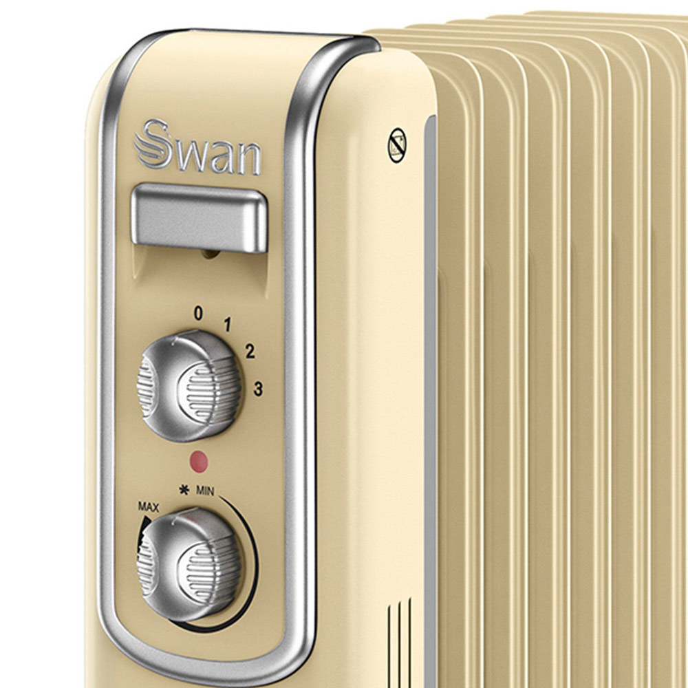 Swan Retro Elektrische Olieradiator Creme