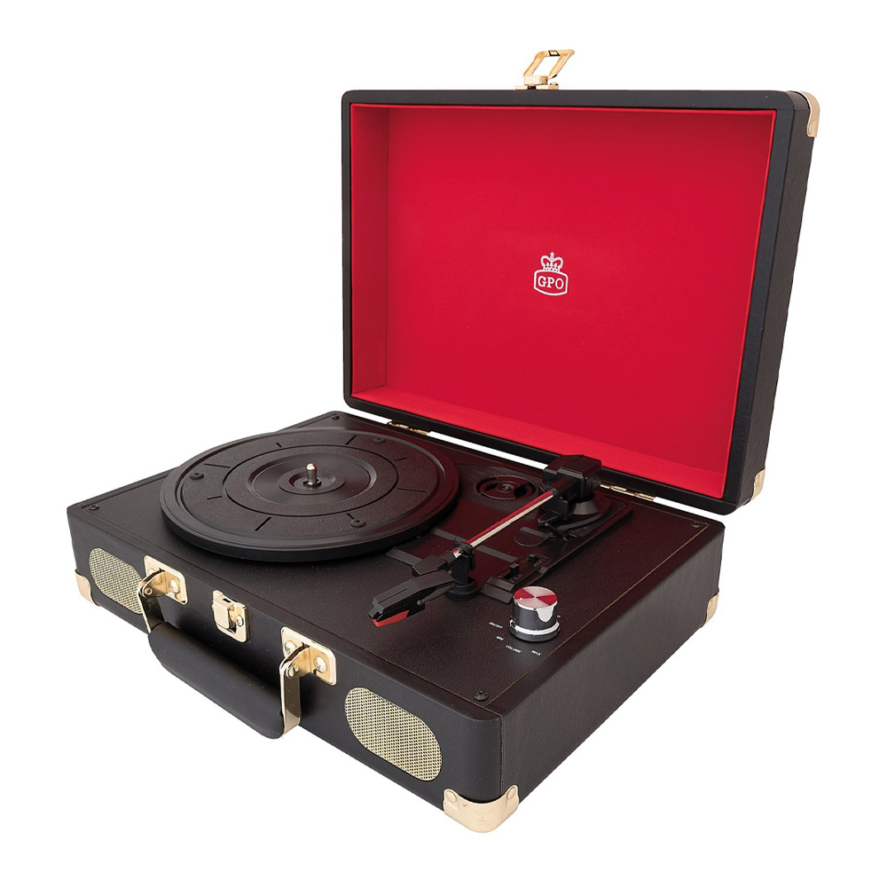 GPO Soho Retro Platenspeler Zwart