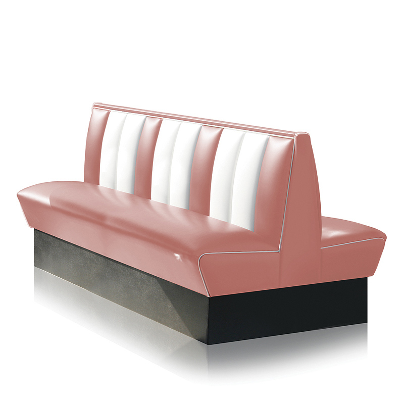 Bel Air Dinerbank Double Booth HW-150DB Dusty Rose