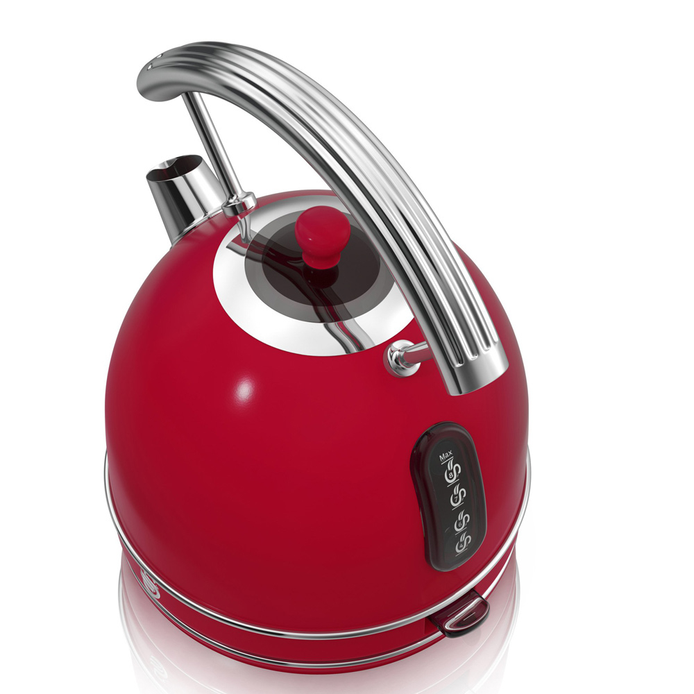 Retro waterkoker 1.8 liter rood
