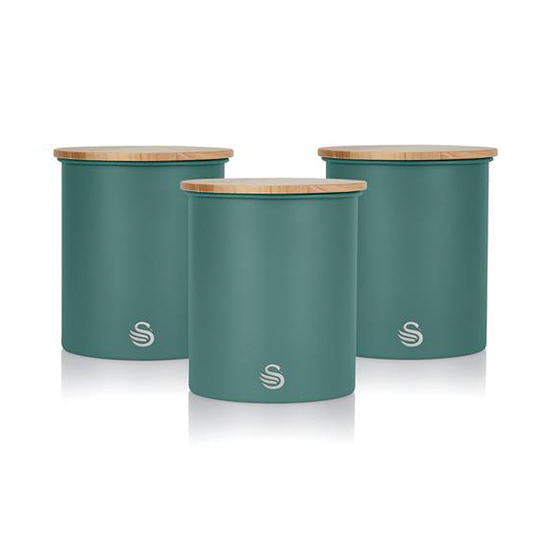 Opbergblikken set van 3 groen