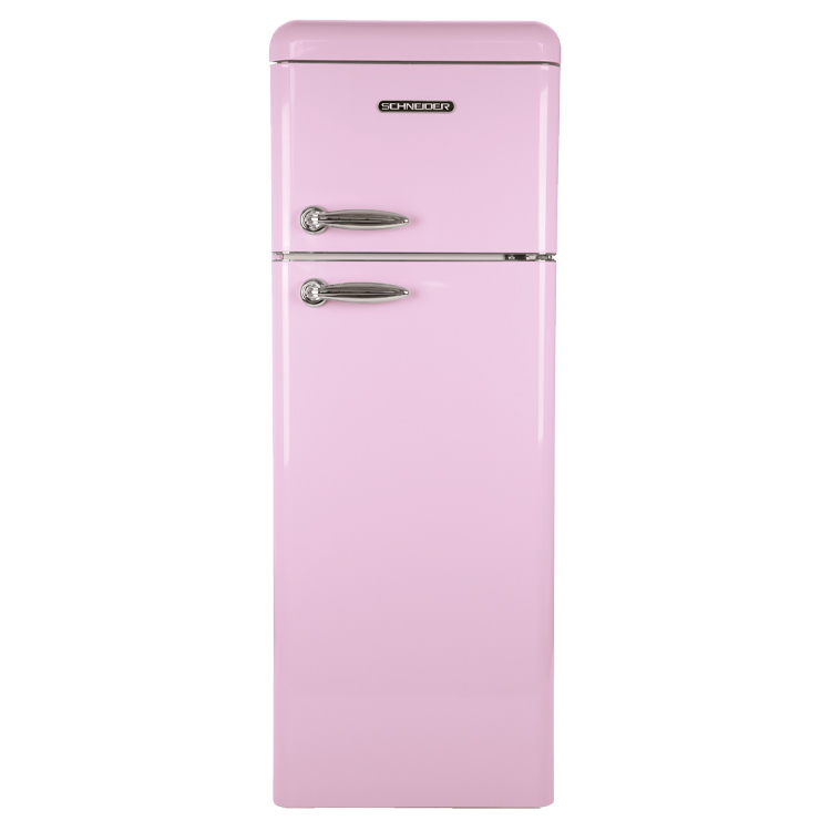 Schneider SCDD 208 V Retro Koelkast Roze