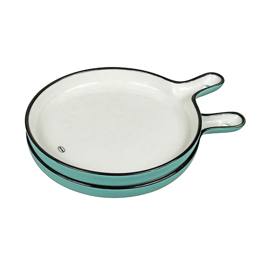 Retro serveerschaal set van 2 arctic blue