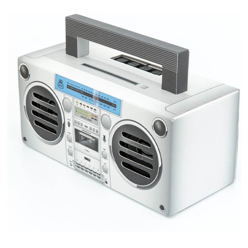 GPO Bronx Bluetooth Speaker Boombox Zilver