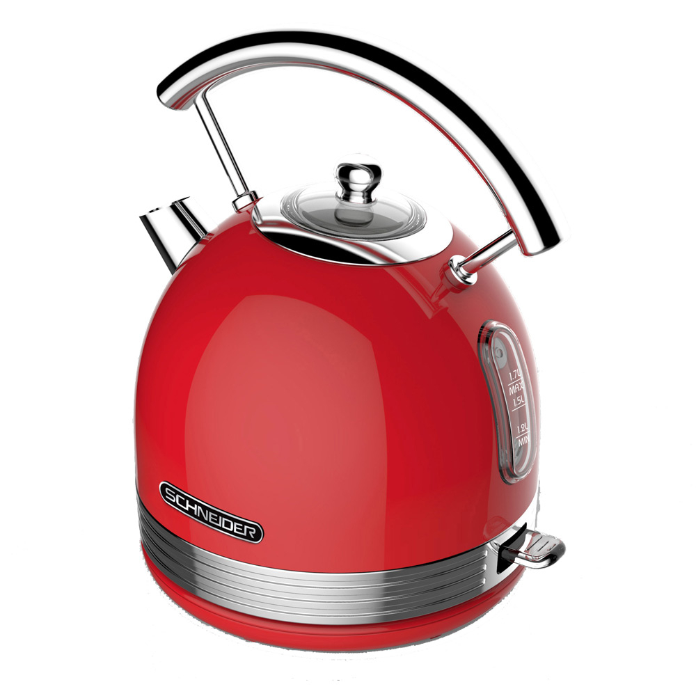 Schneider SC KE17R Retro Waterkoker Fire Red