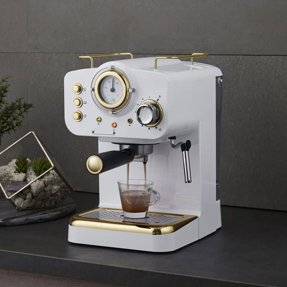 Swan Gatsby retro espressomachine wit