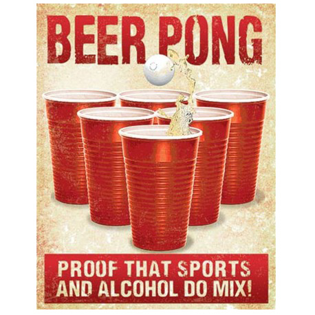 Metalen Retro Bord Beer Pong