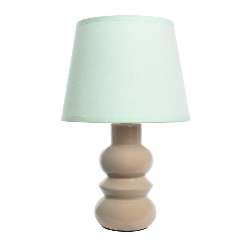 Tafellamp keramiek mint en beige