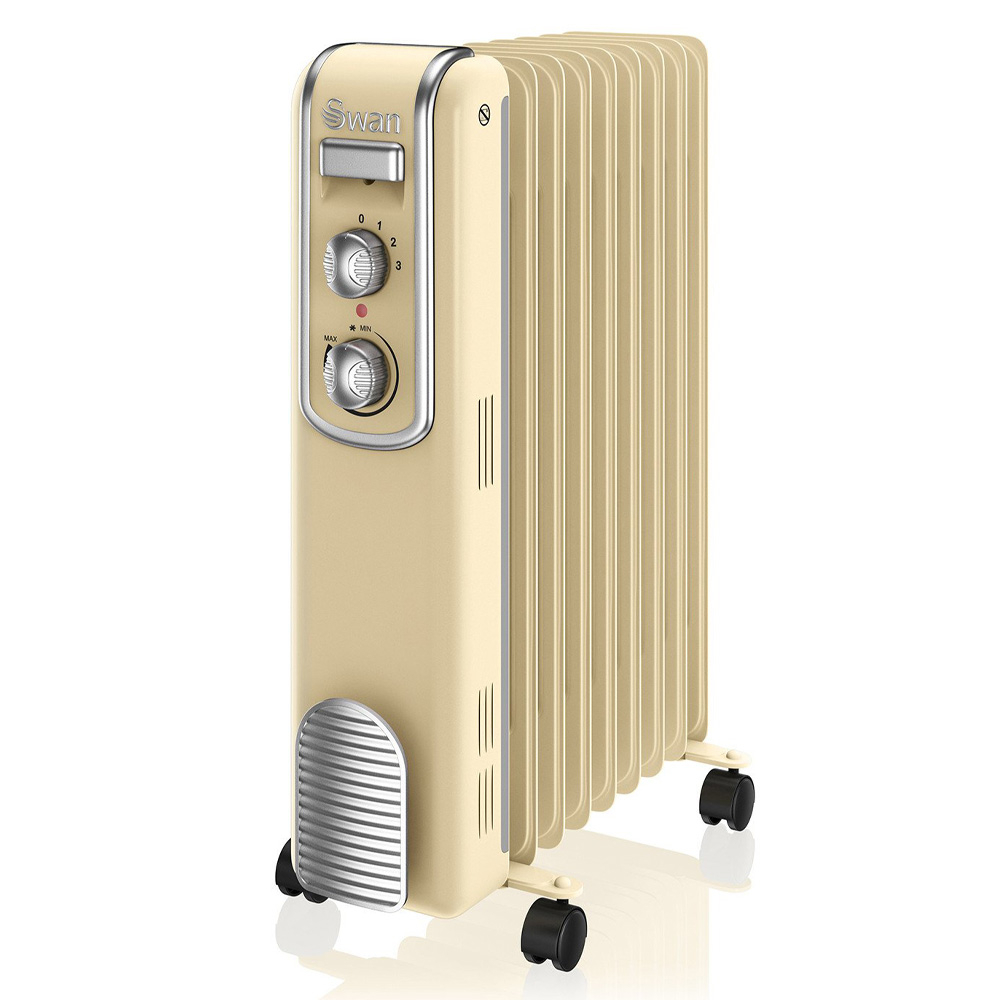Swan Retro Elektrische Olieradiator Creme