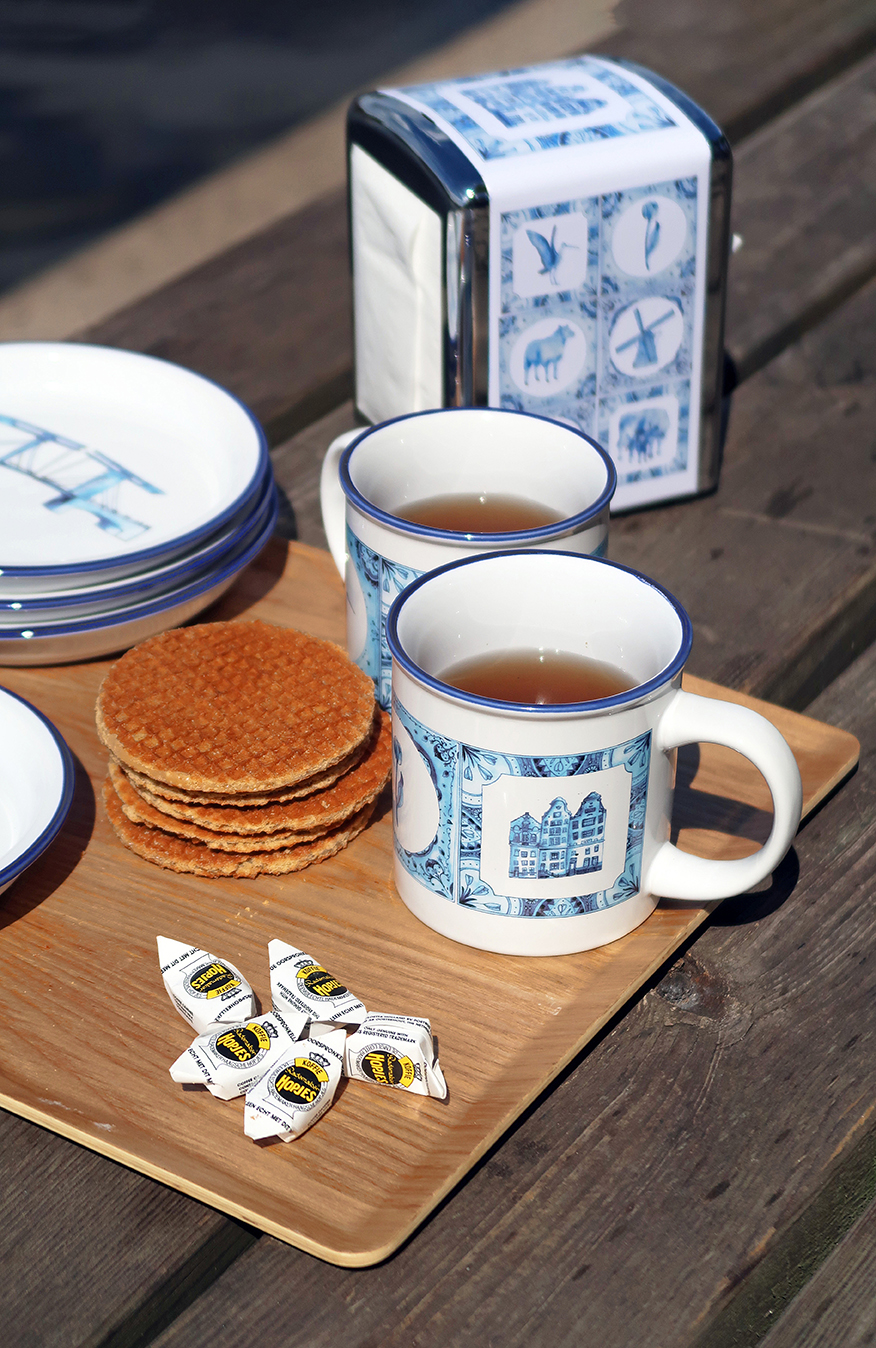 Cabanaz retro mok delfts blauw 