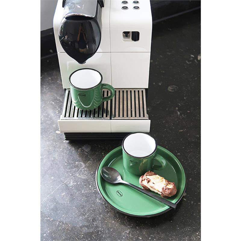Retro espressokopje emaille  geinspireerd pine green