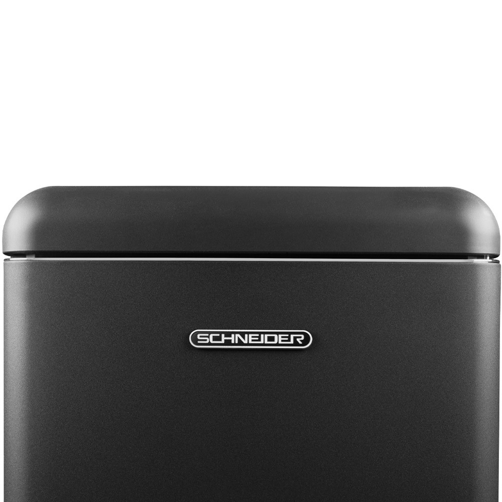 Schneider SCCL 222 Retro Koelkast Mat Zwart - Retro Amerikaanse koelkast met vriesvak 