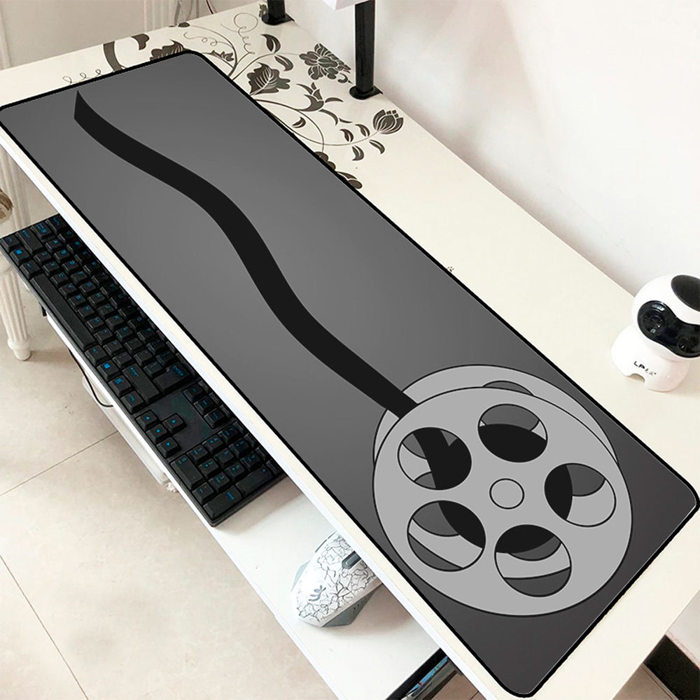 Retro XL muismat met filmblik print 90 x 40 cm