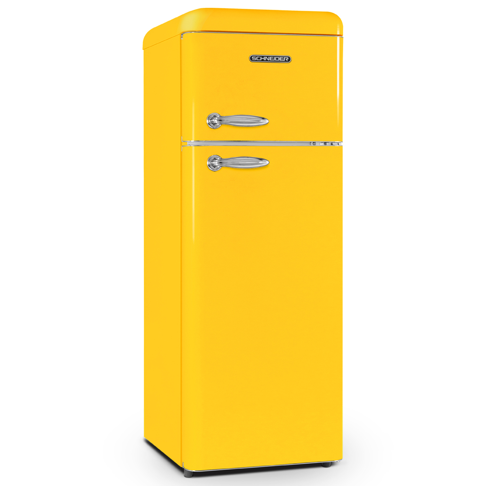 Schneider SCDD 208 V Retro Koelkast Canary Yellow