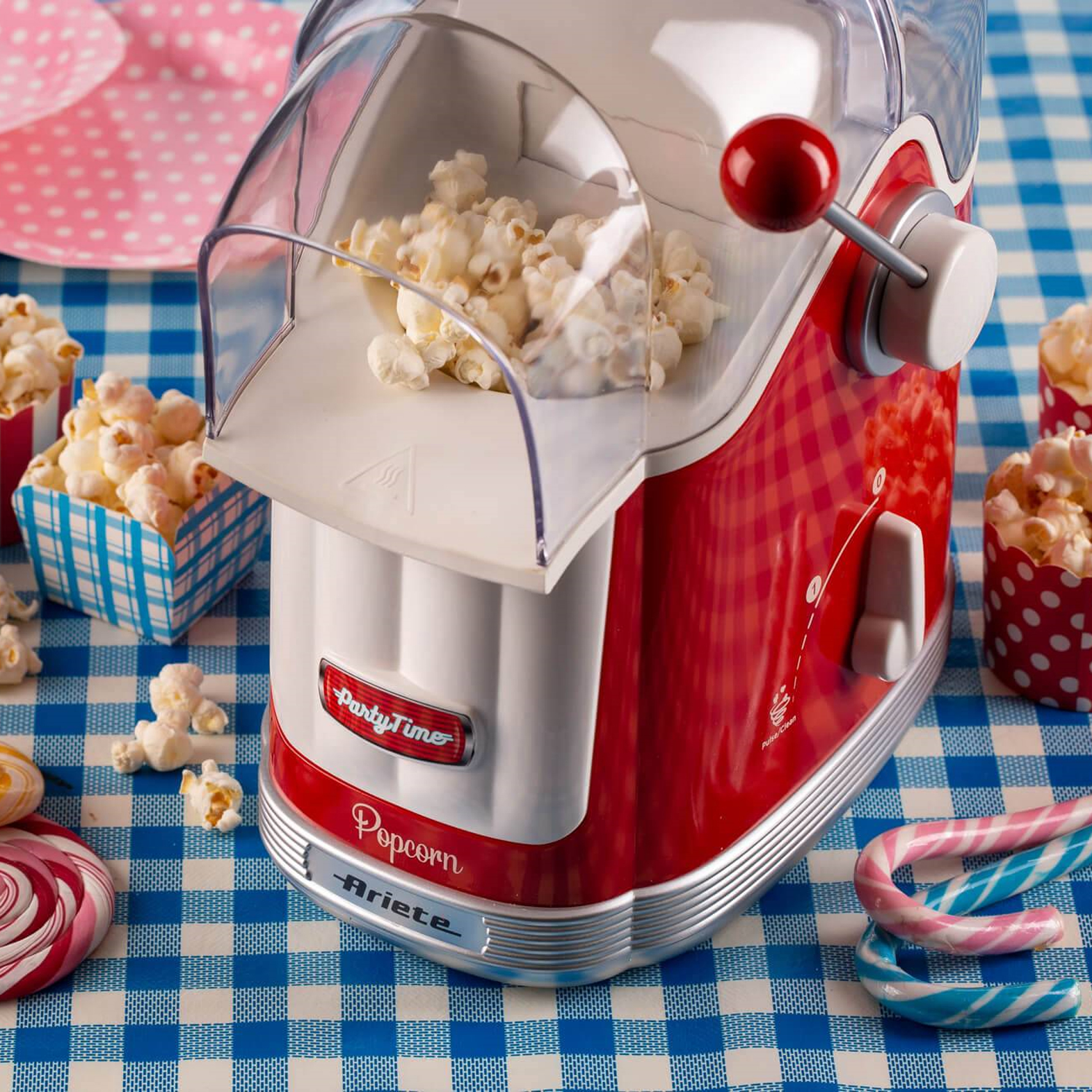 Popcorn machine rood