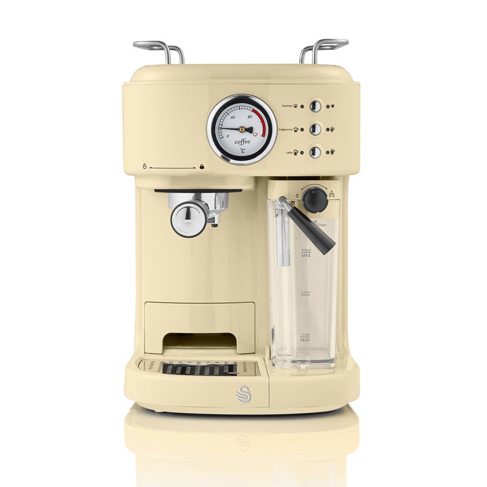 Swan one-touch retro espressomachine creme