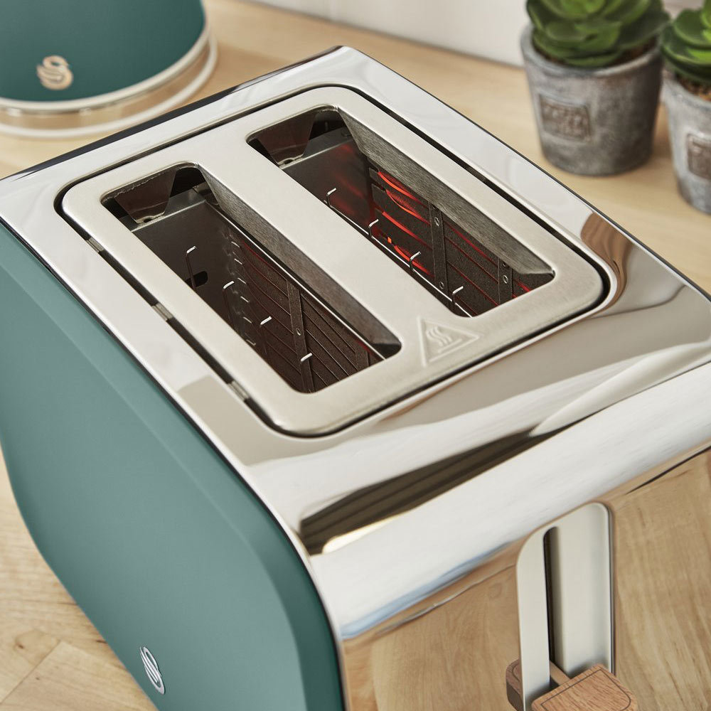 Swan retro 2-slot broodrooster groen