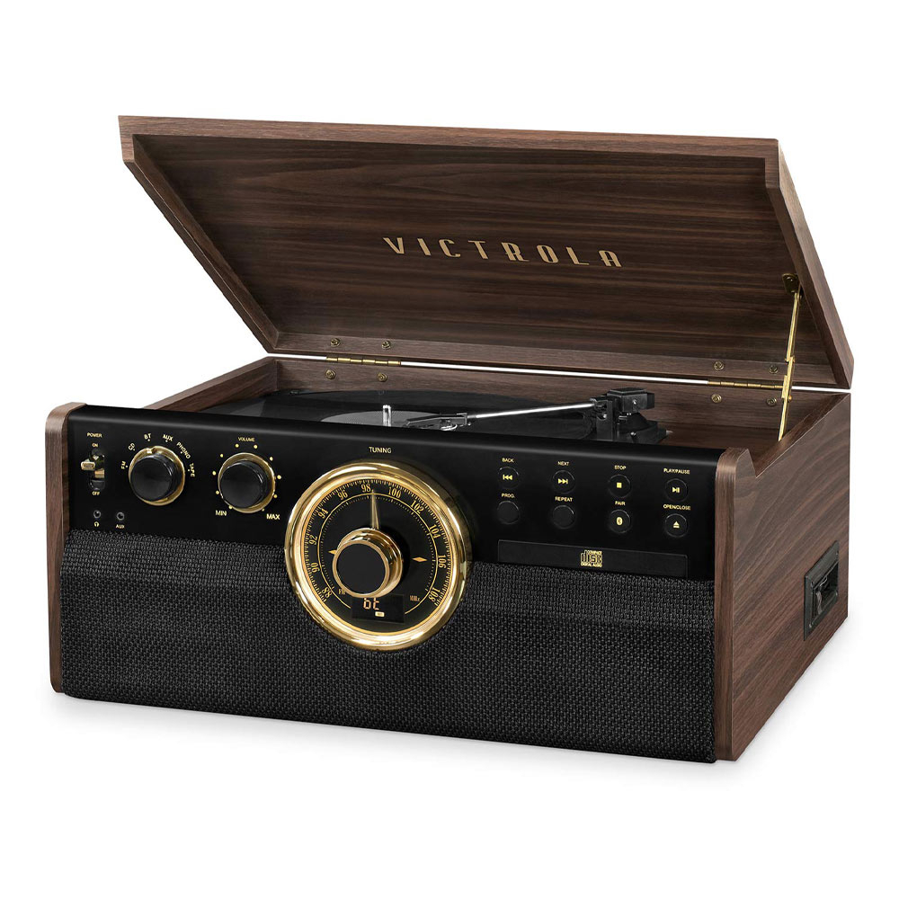 Victrola VTA-270B Retro Platenspeler Bluetooth 6 in 1 Mahonie