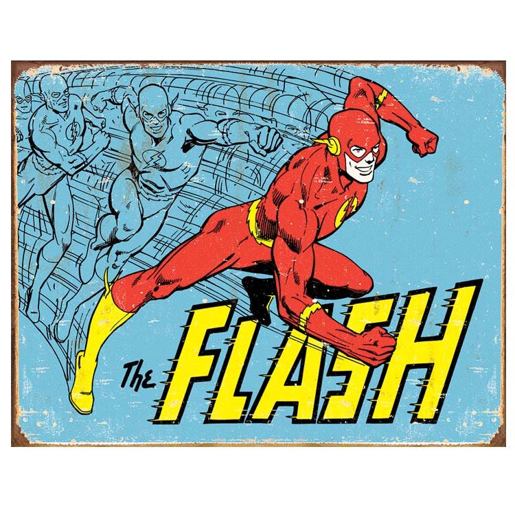 Metalen Retro Bord The Flash