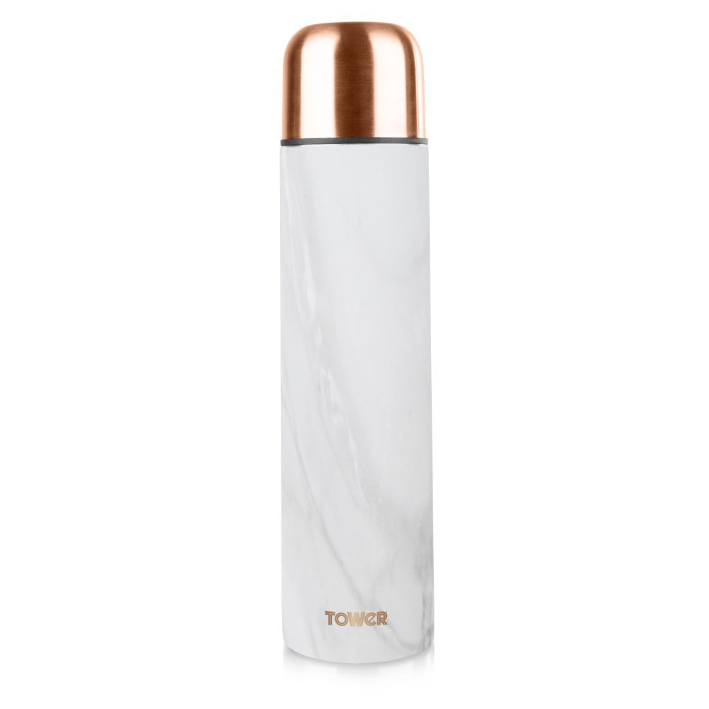 Retro thermosfles 1000 ml bottega rose gold marmer