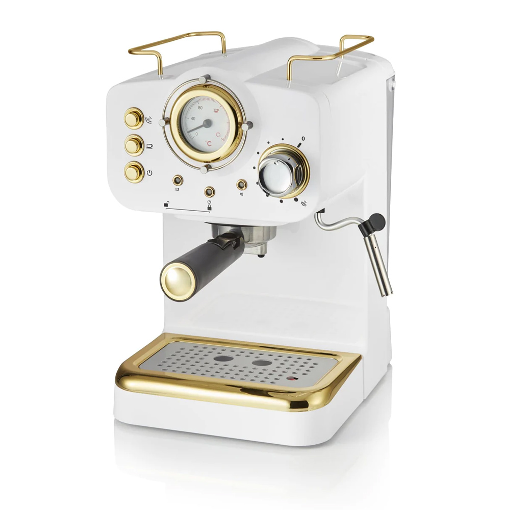 Swan Gatsby retro espressomachine wit