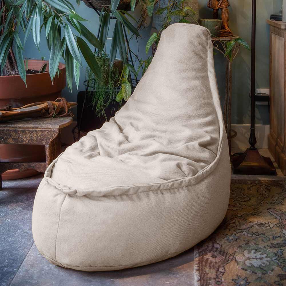 Drop & Sit duurzame zitzak stoel beige junior