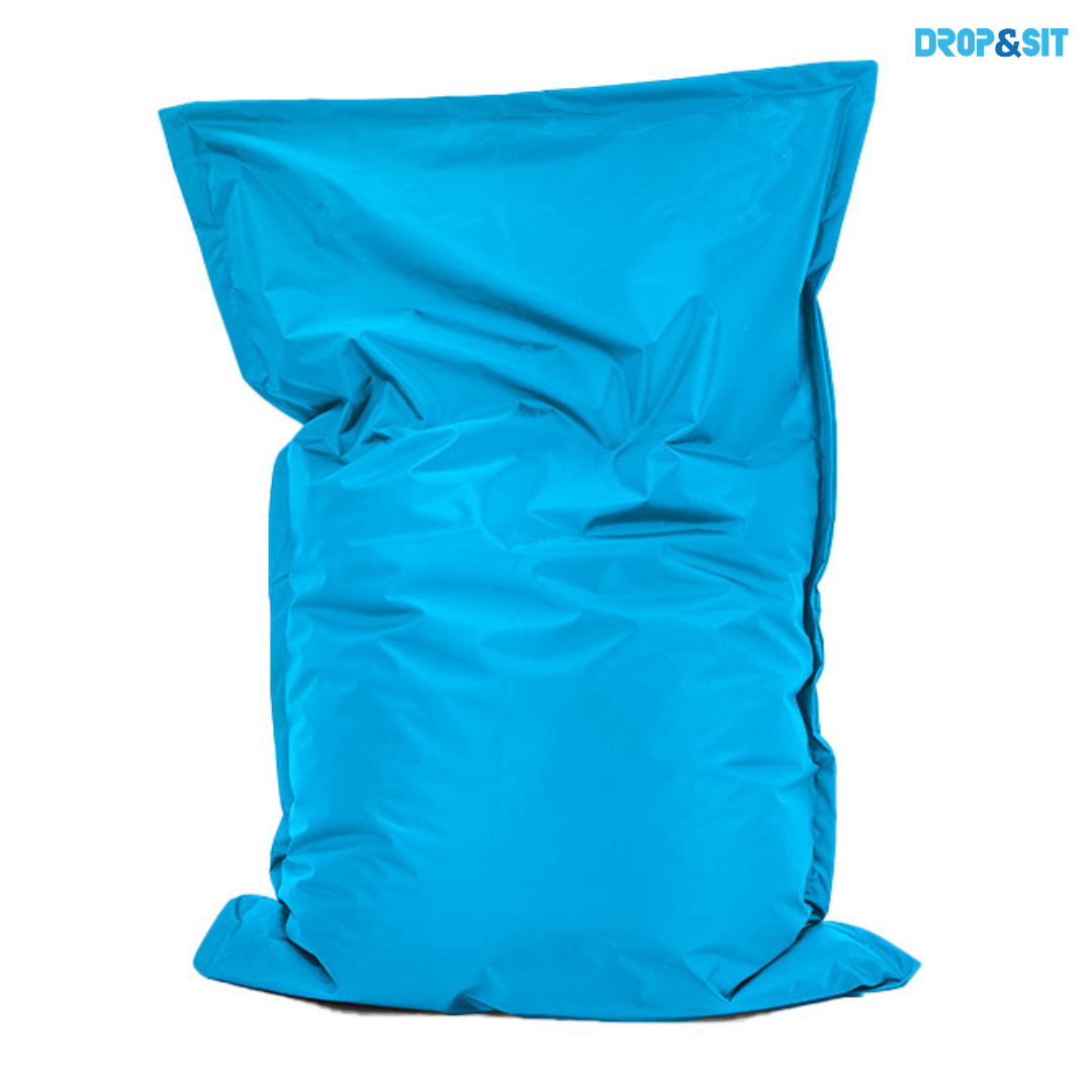 Drop & Sit zitzak, turquoise, voor binnen en buiten, 100 x 150 cm