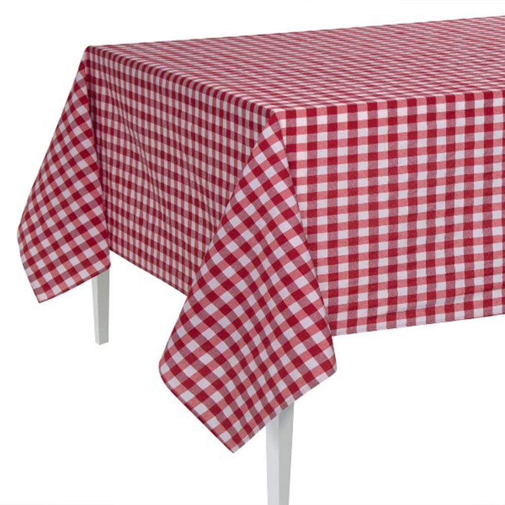 Retro tafelkleed ruitpatroon rood