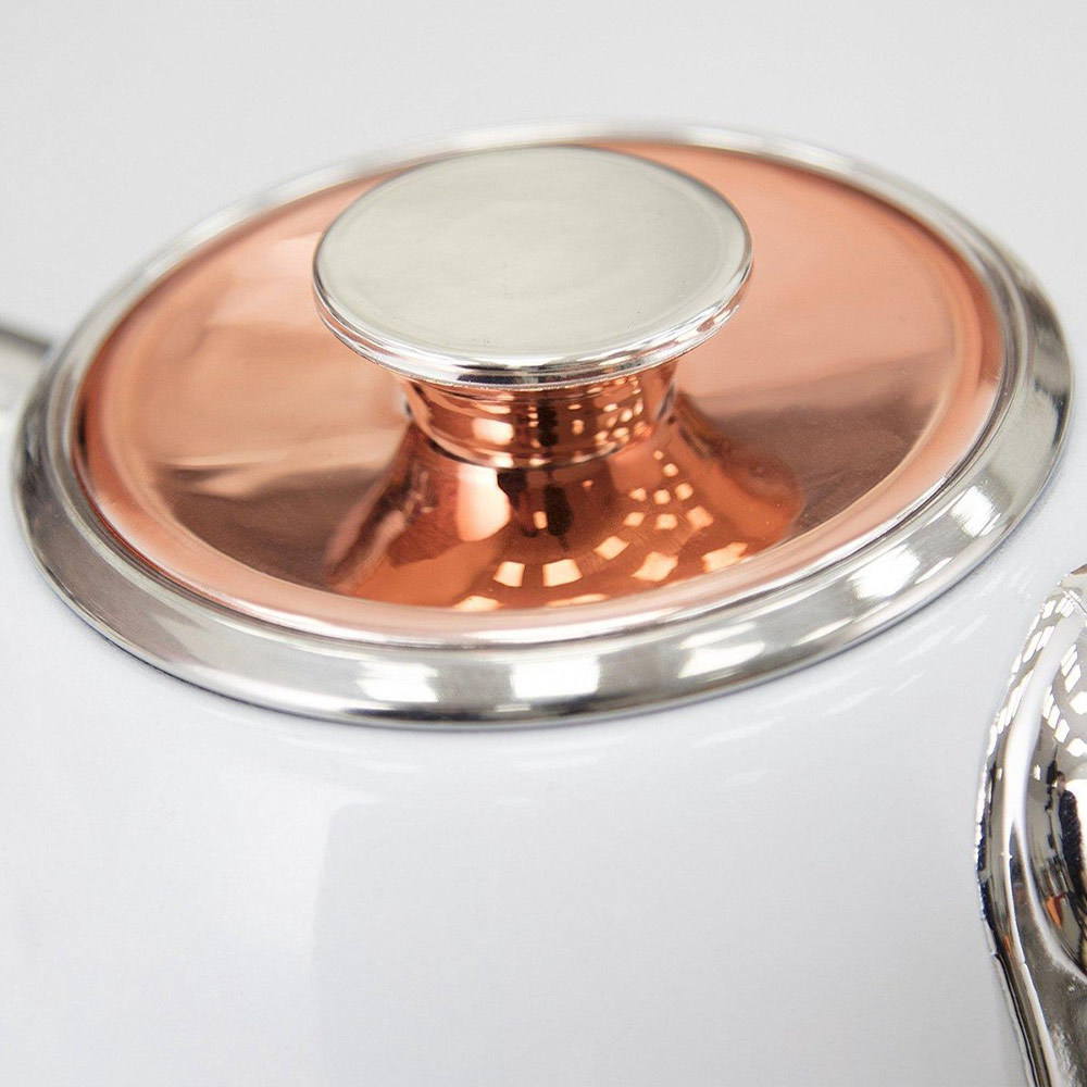 Tower T10023W  Retro Waterkoker 1.7 Liter Bottega Rose Gold Wit  